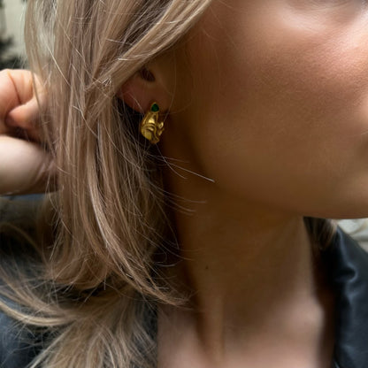 Golden Blätter Studs