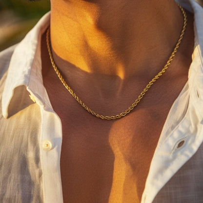 Rope Chain Necklace Gold