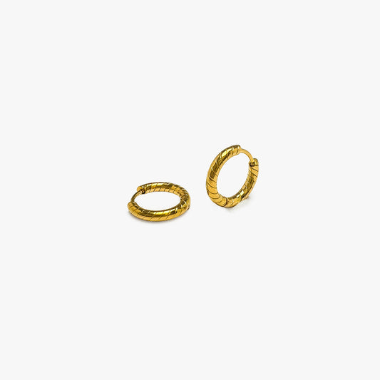 Shell Armor Hoops Gold
