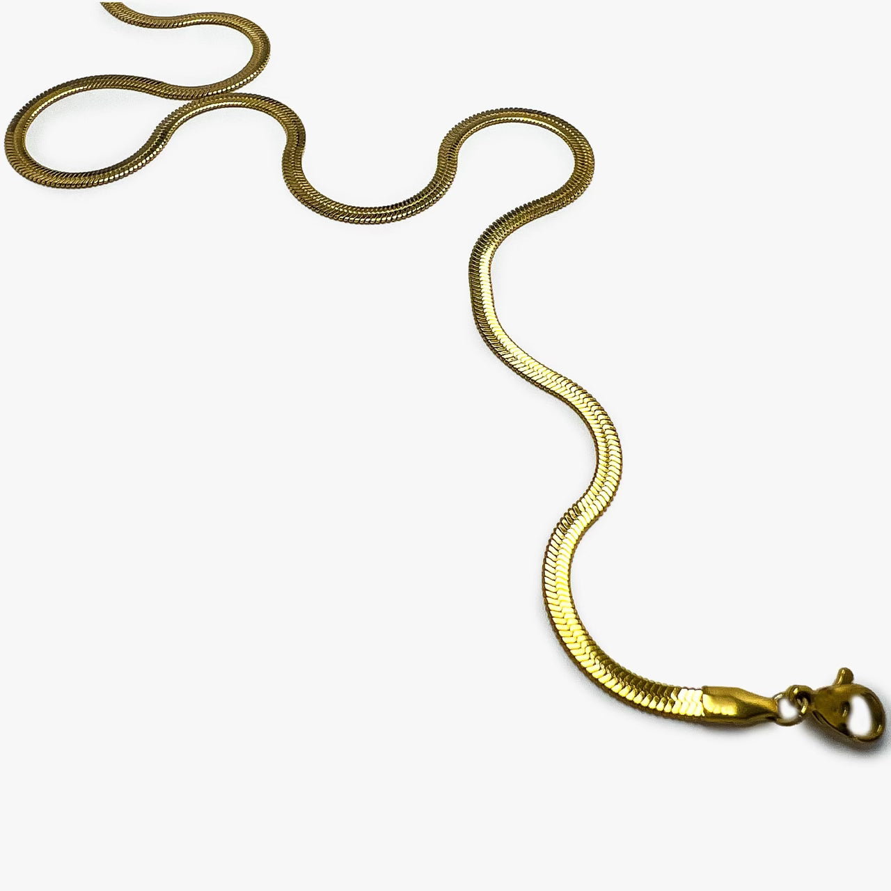 Snake Skin Necklace Gold