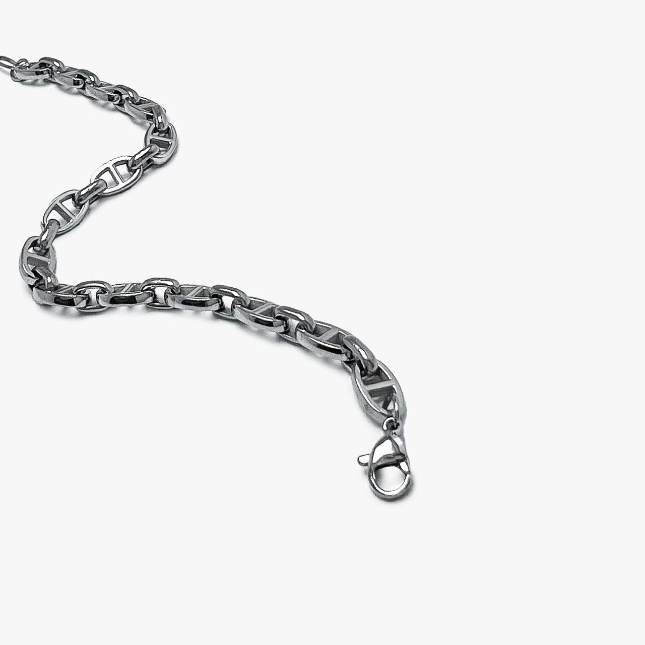 Thick Chain Bracelet Silver